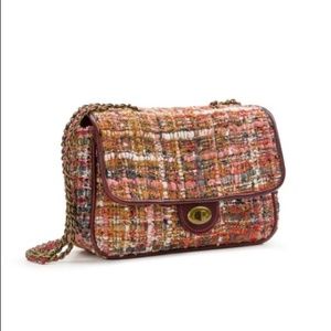 Patricia Nash Tweed Burgundy Chain Bag